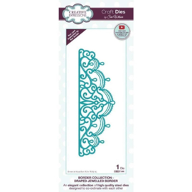 CED7144 Sue Wilson Craft Die Border Collection Draped Jewelled Border