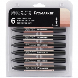 448178 Winsor Newton Promarker Sets Skin Tones #1 6/Pkg