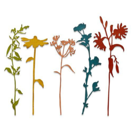 665221 Sizzix Thinlits Die Set - 5PK Wildflower Stems #3 Tim Holtz