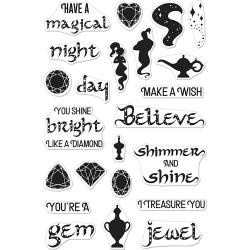 HA-CM222 Hero Arts Clear Stamps Magical Nights Messages 4"X6"
