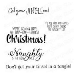 606588 Stamping Bella Cling Stamps Holiday Fun Sentiments