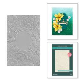 E3D-053 Four Petal Floral 3D Embossing Folder