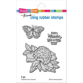 615421 Stampendous Cling Stamp Peony Miracle