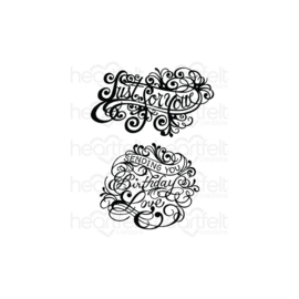 HCPC3936 Heartfelt Creations Cling Rubber Stamp Set Ornate Just For You