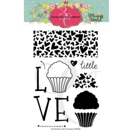 624365 Colorado Craft Company Clear Stamps Little Love-Whimsy World 4"X6"