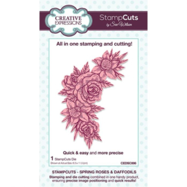 CEDSC005 Creative Expressions Stampcuts Wild rose cluster