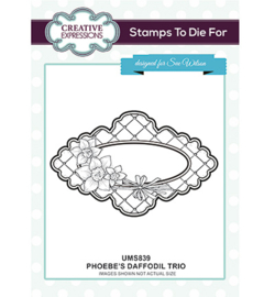 UMS839 To Die For Stamp Phoebe's Daffodil Trio