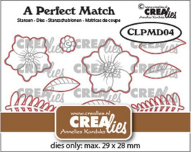 115634/6504 Crealies A perfect match Dies Mix Bloemen boeket B CLPMD04