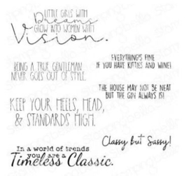 EB953 Stamping Bella Cling Stamps Timeless Classic Sentiment