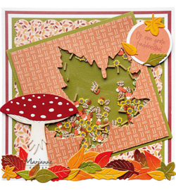 CR1664 Marianne Design craftables Tiny's Maple leaf