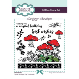 UMSDB090 Creative Expressions clear stamp set Tiptoe mongst the toadstools