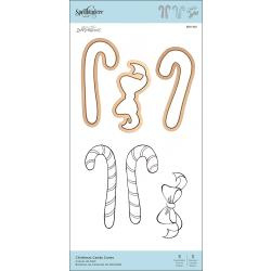 SDS162 Spellbinders Stamp & Die Set Christmas Candy Canes