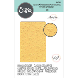 666263 Sizzix Multi-Level Textured Impressions Embossing Folder Mini Scattered Florals By Olivia Rose