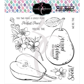 C3BB333 Colorado Craft Company Clear Stamps Hugs & Pears-Big & Bold 6"X6"