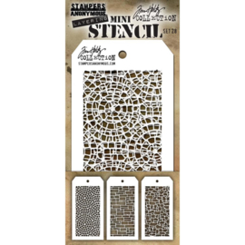 MTS 28 Tim Holtz Mini Layered Stencil Set #28 3/Pkg