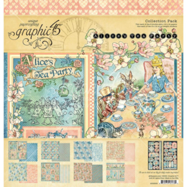 G4502359 Graphic 45 Collection Pack Alice's Tea Party 12"X12"