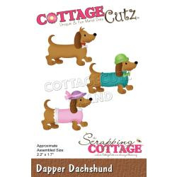 561317 CottageCutz Dies Dapper Dachshund 2.2"X1.7"