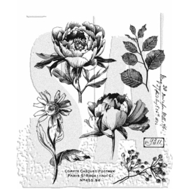 CMS487 Tim Holtz Cling Stamps French Garden 7"X8.5"