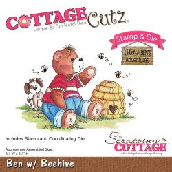 465466 CottageCutz Stamp & Die Set Ben With Beehive