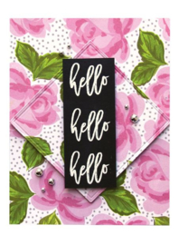 STP-001  Spellbinders Layered Rose Clear Stamps