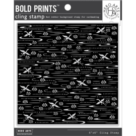 706203 Hero Arts Cling Stamp Origami Paper Bold Prints 6"X6"