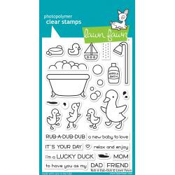 LF1583 Lawn Fawn Clear Stamps Rub-A-Dub-Dub 4"X6"