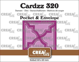 CLCZ320 Crealies Cardzz pocket & envelop - klassiek