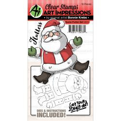 541931 Art Impressions Flutters Stamp & Die Set Santa