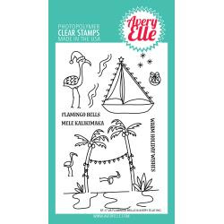 106320 Avery Elle Clear Stamp Set Flamingo Bells 4"X6"