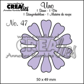 115634/0947 Crealies Uno no. 47 Bloemen 19 50mm