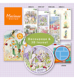 EWK1297 Marianne Design Country Flowers XL