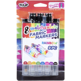 655324 Tulip Fabric Watercolor Markers Rainbow 8/Pkg