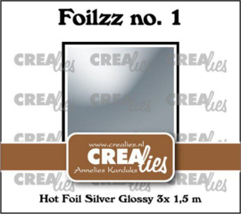 CLFoilzz01 Crealies Foilzz Hot Foil zilver glanzend