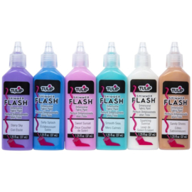 655328 Tulip Dimensional Fabric Paint Shimmer Flash 6/Pkg