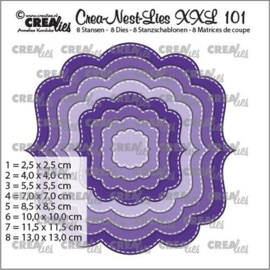 115634/0201 Crealies Crea-Nest-Lies XXL Fantasie vorm B CLXXL101 max. 13 x 13 cm