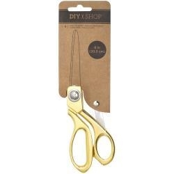 520604 American Crafts Cutup Scissors Gold Metal 8"