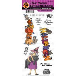 541919 Art Impressions Halloween Clear Stamps Halloween Magic