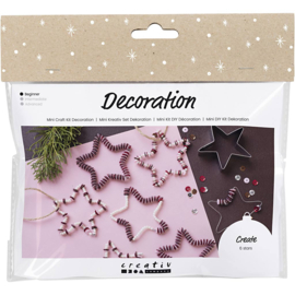 977709 Creativ Company Mini Hobbyset Decoratie, Sterren, rood