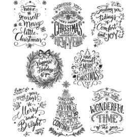 CMS-LG 287 Tim Holtz Cling Stamps Doodle Greetings