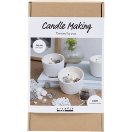 977857 Creativ Company Hobbyset Kaarsen Maken, Roos, beige, wit, crème