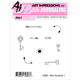 644050 Art Impressions Bible Journaling Clear Stamps Mini Accents #1