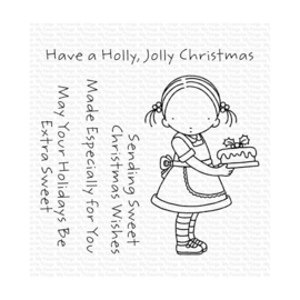 PI312 My Favorite Things Pure Innocence Stamps Sweet Christmas Wishes 4"X4"