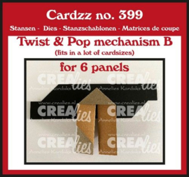 CLCZ399 Crealies Cardzz Twist mechanisme B voor 6 panelen