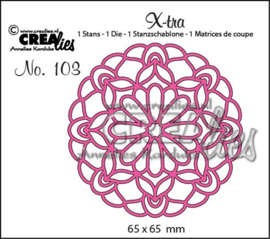 115634/2703 Crealies Mandala C 65 x 65 mm / X-tra103