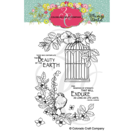 C3WW513 Colorado Craft Company Clear Stamps Life Lasts-Whismy World 4"X6"