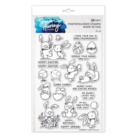 HUR85577 Simon Hurley create. Clear Stamps Easter Bunnies 6"X9"