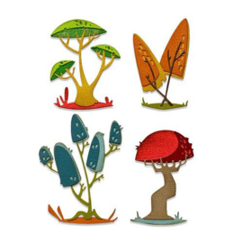 665216 Sizzix Thinlits Die Set - 5PK Funky Toadstools Tim Holtz