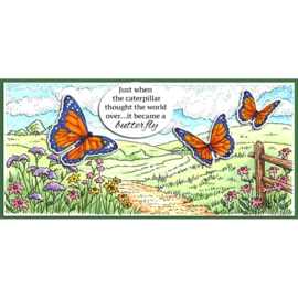 654024 Stampendous Cling Stamp Slim Meadow