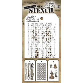 425539 MTS 21 Tim Holtz Mini Layered Stencil Set Set #21