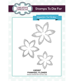 UMS807 To Die For Stamp Pinwheel Flower